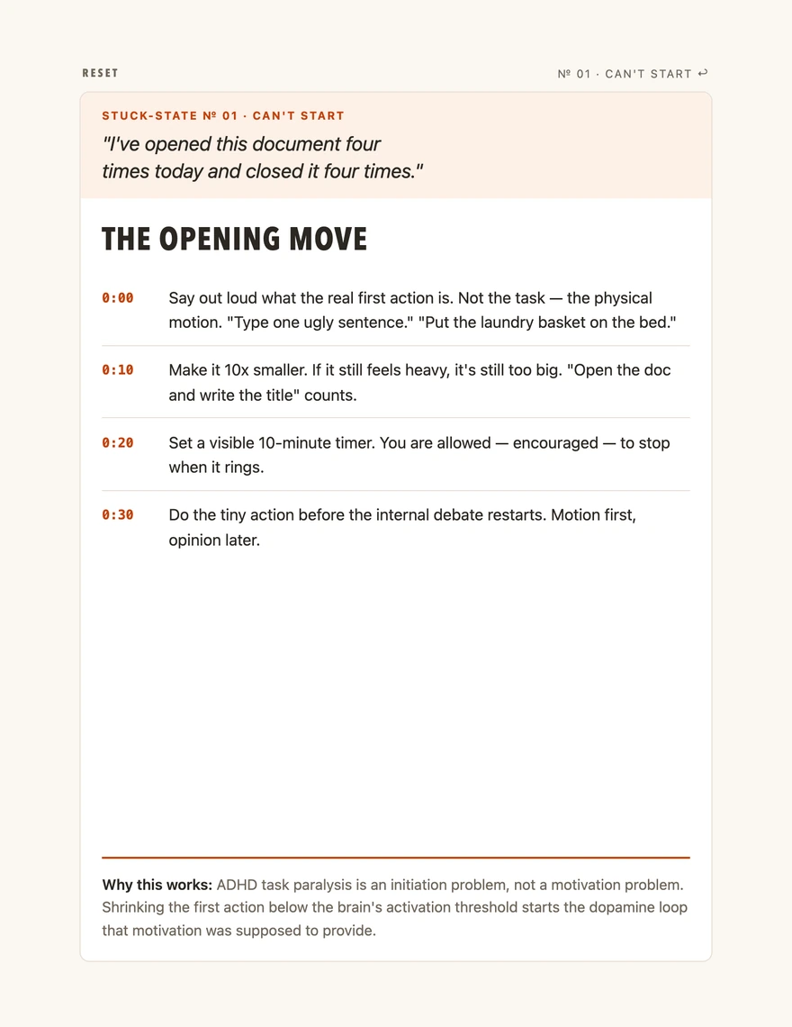 The Opening Move protocol page