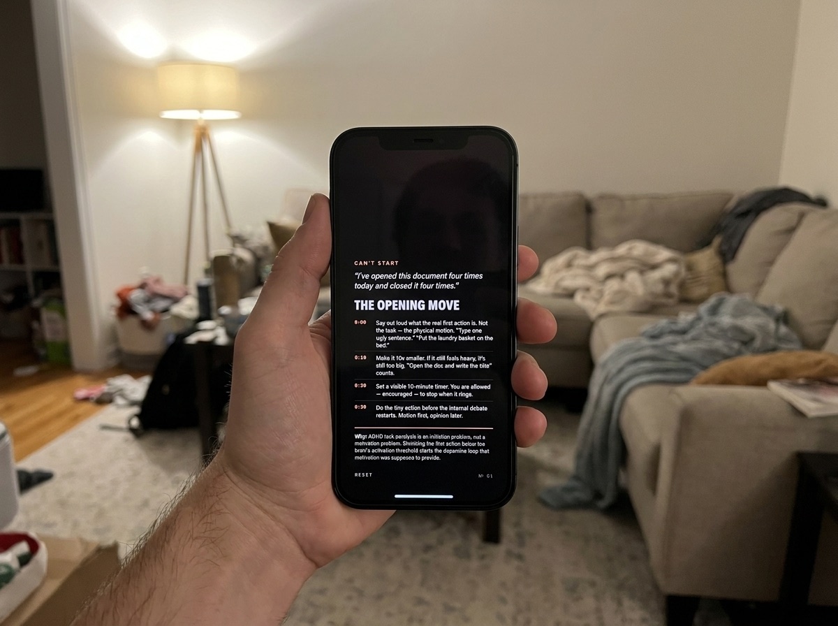 A RESET protocol shown on a phone lock screen